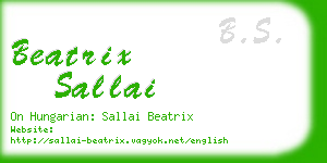 beatrix sallai business card